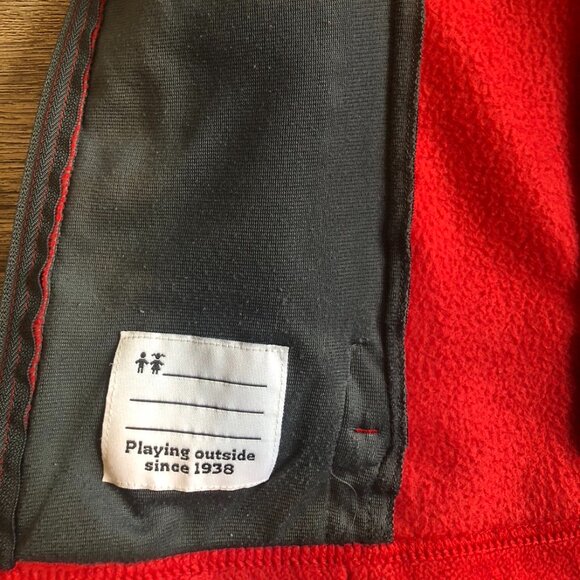Columbia Red/Gray Fleece Long Sleeve Zip Sweater Jacket Kid L (14-16) Women S 36 - Picture 3 of 10